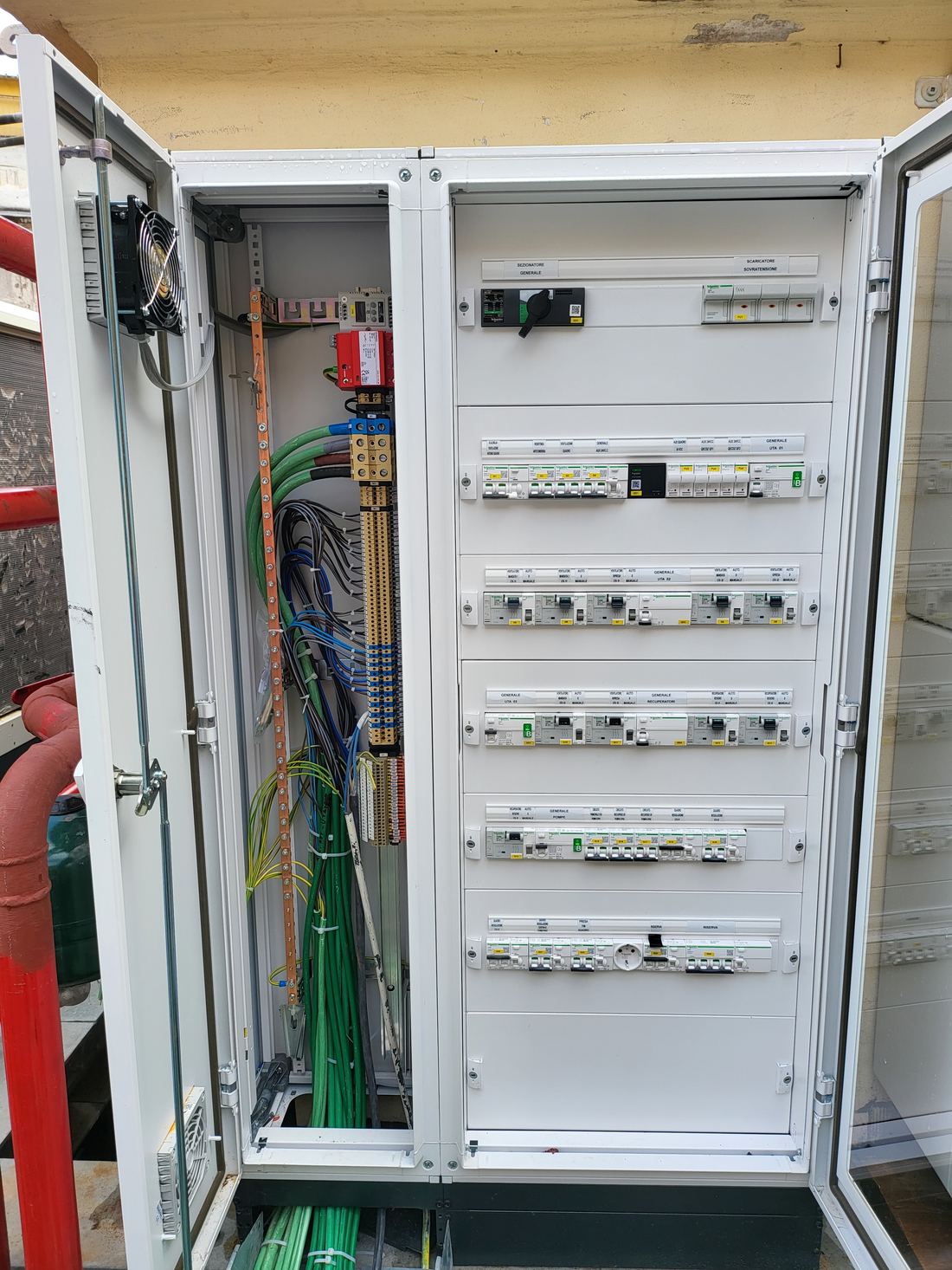 Quadro elettrico di distribuzione a norma